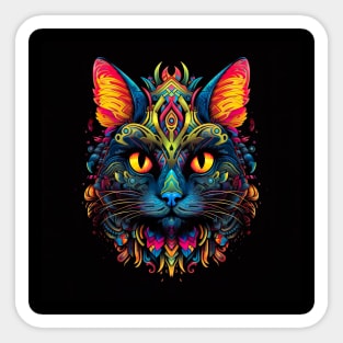 Regal Trippy Cat Sticker